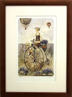 Aleš Vondřich - Paní s levandulí - umělecký tisk 